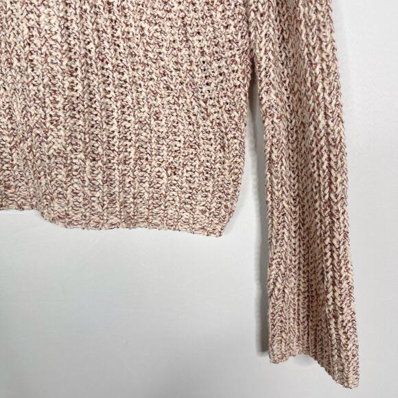 Moon & Madison XSmall XS Red Cream Marled Knit Sweater Crew Neck Womens Cotton - Picture 4 of 8